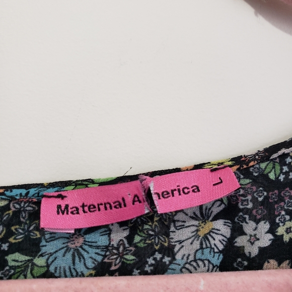 Maternal America ruffle overlay nursing dress L - Picture 8 of 9